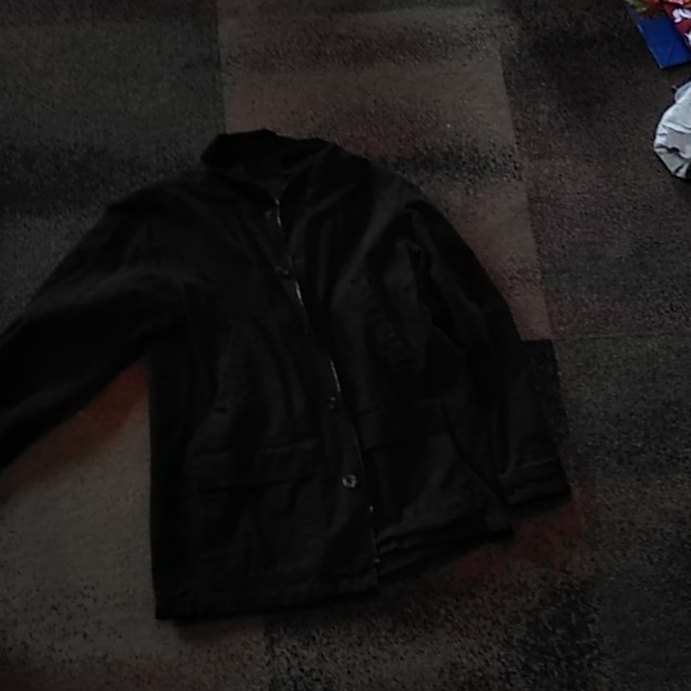 Heavy duty coat with plaid inside